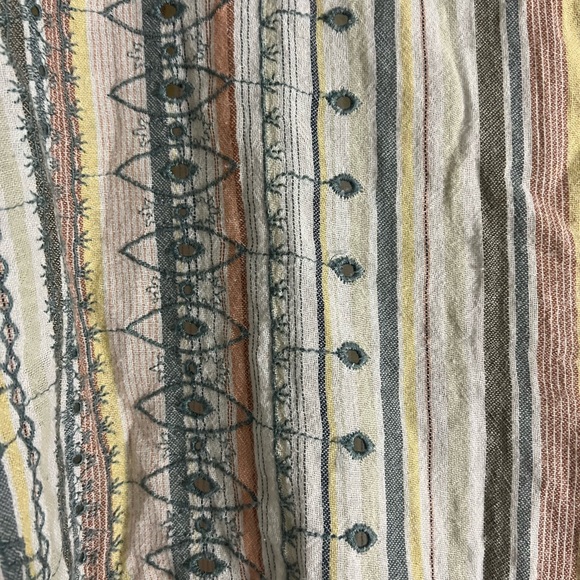 anthropologie akemi kin striped embroidered button down - Picture 7 of 9